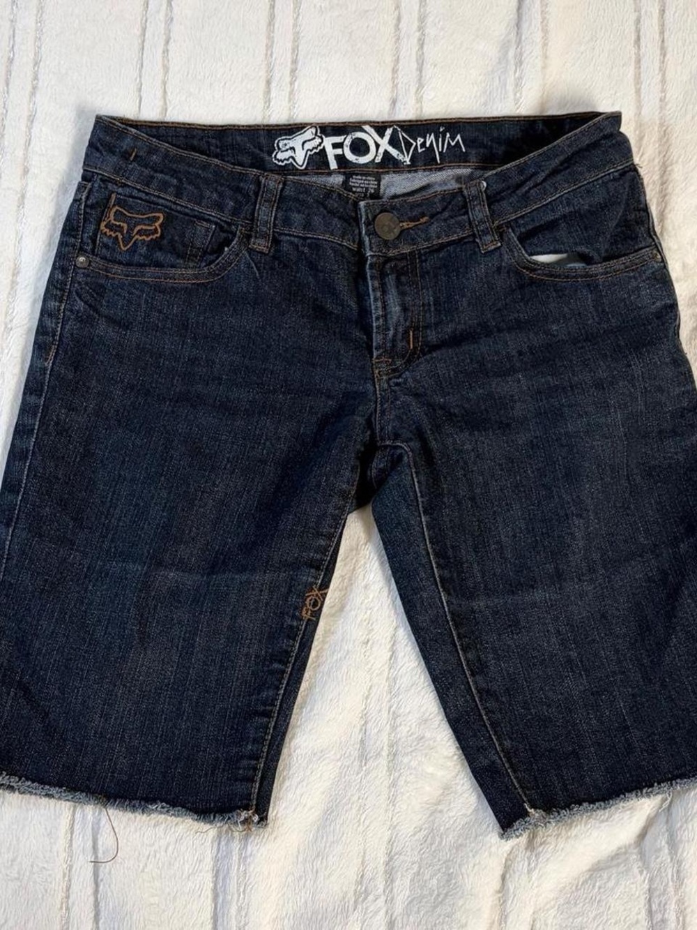 Fox Denim Dark Blue Boyfriend Cutoff Jeans